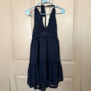 Navy Halter Dress